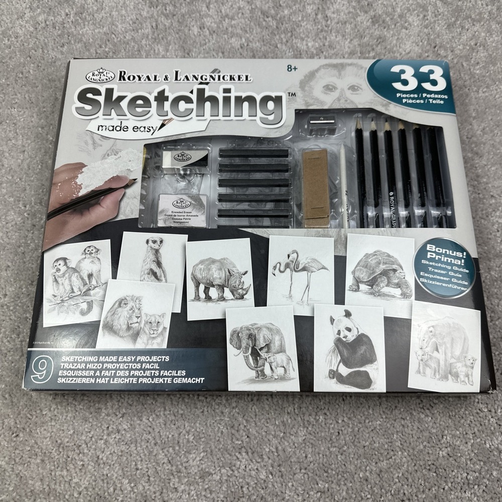 Royal & Langnickel Wild Animals Sketching Made Easy Drawing Sketch‎ Pencils Set